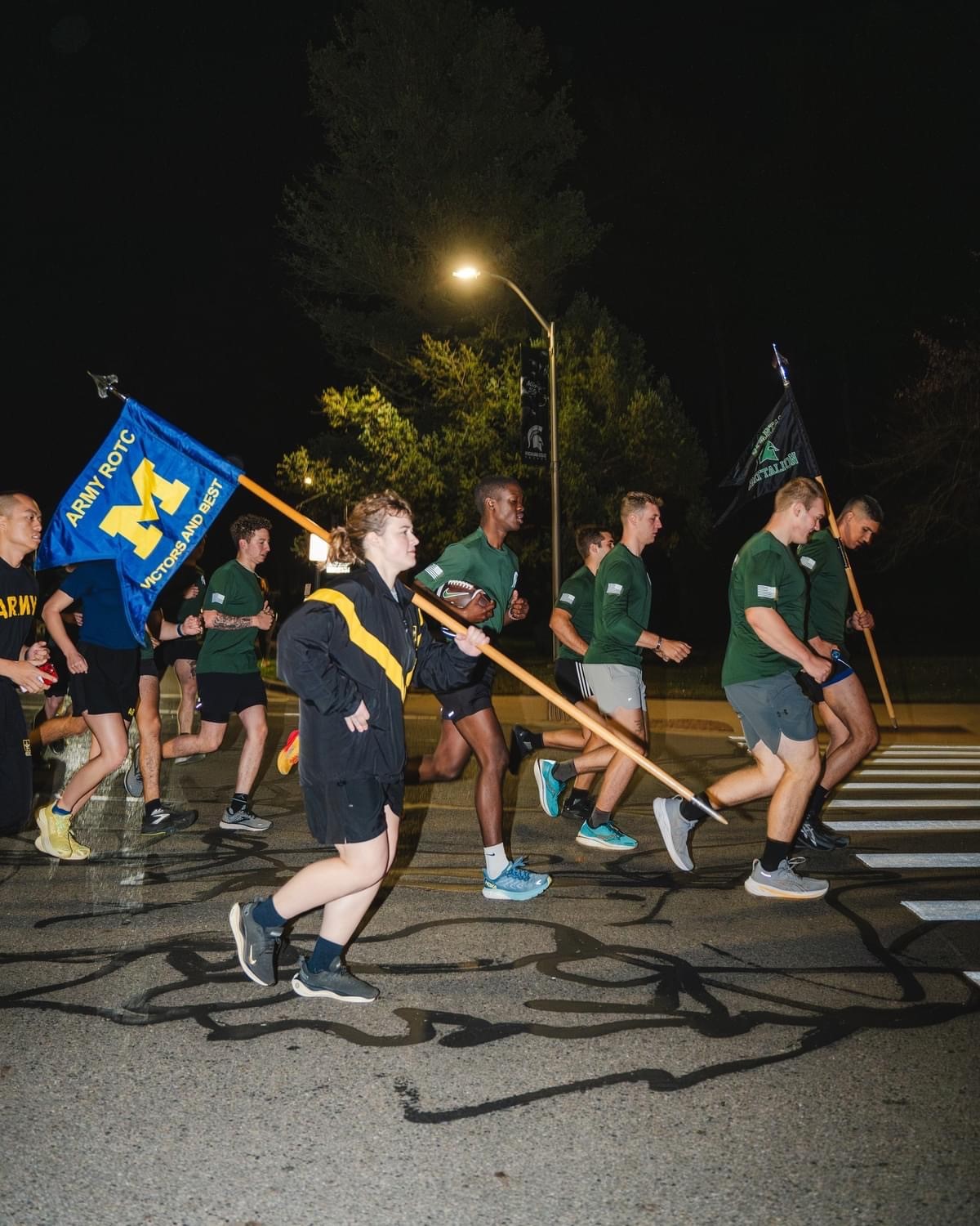 Cadets at the start of the race 